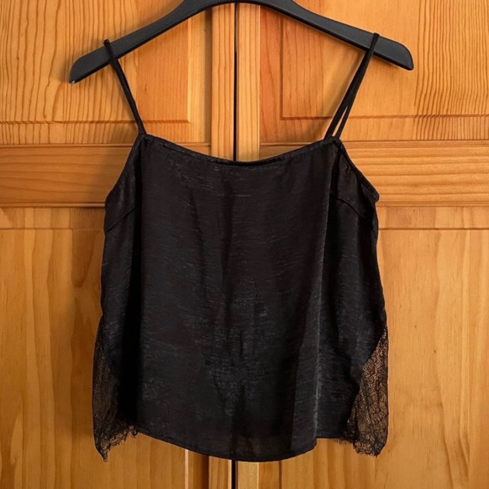 Adore me Black Lace Satin Cami